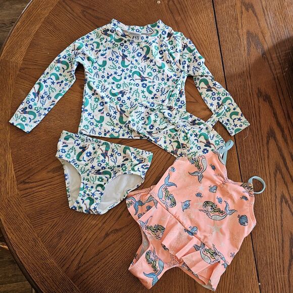 Lot of 2 Toddler Girls Swim Size 3T Swimsuit - Picture 1 of 3